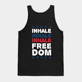 Inhale Freedom - 4th july - Independence day Tank Top